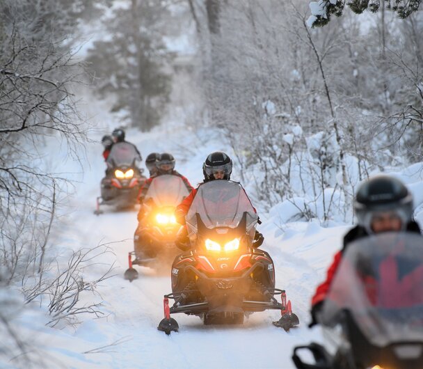 Snowmobiling in Lapland